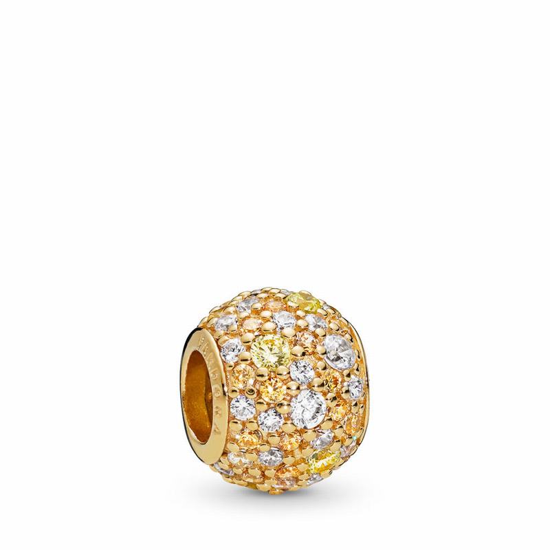 Pandora Shine™ Golden Mix Pavé Charm Sale NZ, 18ct Gold Plated (743065-WZX)